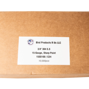 ¾" Galvanized Hog Rings – 15 Gauge, Sharp Point (10,000pcs/Pack)
